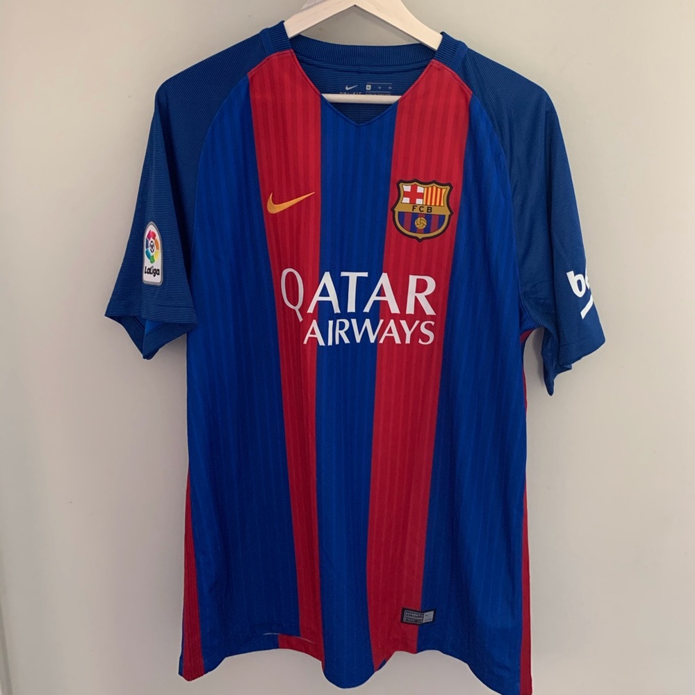 Nike Qatar airways Messi jersey